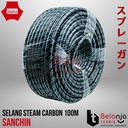 Sanchin Selang Mesin Sanchin Steam 100 Meter Selang Carbon Hitam 100M 100 M