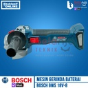 Mesin Gerinda Tangan Baterai Bosch GWS 18V-8 4 Inch Set X2 Charger Battery 4 AH 18V