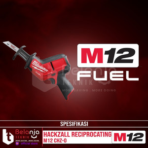 Milwaukee Compact Hackzall Reciprocating M12 CHZ-0 Gergaji Sabre 12V