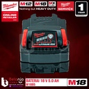 Milwaukee Battery M18 B5 Baterai 18V 5 AH 18 Volt M18B5 REDLithium Ion