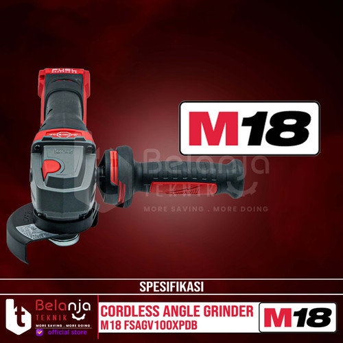 Milwaukee Gerinda Baterai M18 FSAGV100XPDB Grinder Paddle Switch 18 V