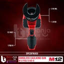 Milwaukee Lem Tembak Silicone Caulking Gun M12 PCG-310C 12 V Unit Only