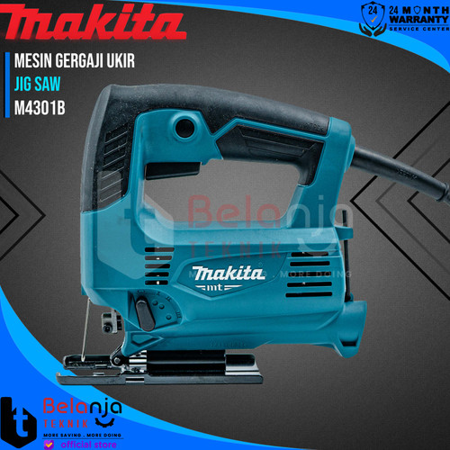 Makita MT Jigsaw M 4301 B Mesin Gergaji Kayu Listrik M4301B 450 Watt