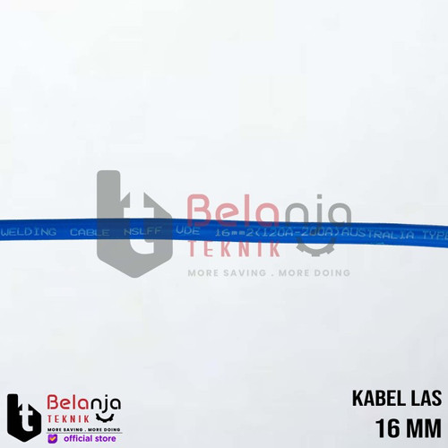 Blueflex Kabel Las 16MM Full Tembaga Welding Cable Biru 16 MM Flexible
