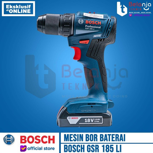 Bosch Mesin Bor Baterai Cordless Drill GSR 185 LI 18V + X-line 25 Pcs