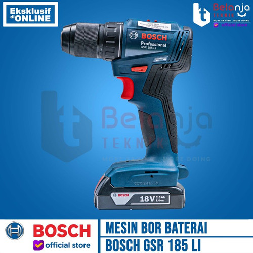 Bosch Mesin Bor Baterai Cordless Drill GSR 185 LI 18V + X-line 33 Pcs