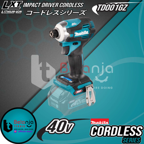 Makita Mesin Bor Obeng Baterai TD001GZ Impact Driver Cordless 40V TD 1