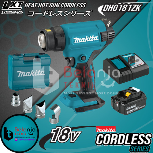 Makita Mesin Blower Udara Panas Baterai DHG181ZK Hot Gun Cordless Set