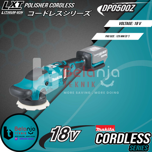 Makita Mesin Amplas DPO500Z Random Polisher Cordless 18V + Baterai Set