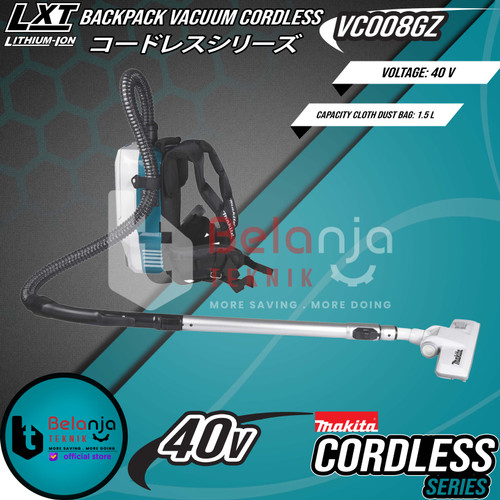 Makita Penghisap Debu VC008GZ Backpack Vacuum Cleaner 40V + Baterai