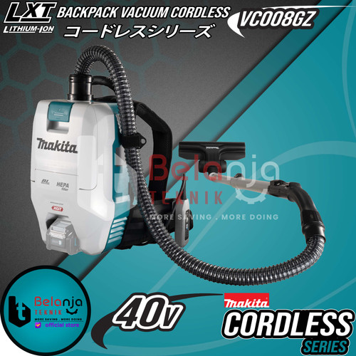 Makita Penghisap Debu Baterai VC008GZ Backpack Vacuum Cleaner 40V