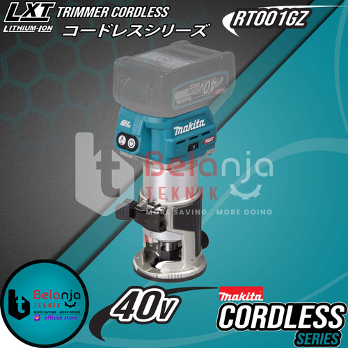 Makita Mesin Profil Kayu Baterai RT001GZ23 40V Variable Speed Trimmer