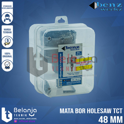 Benz Mata Bor Holesaw TCT 48 MM Mata Bor Plong Metal Besi Hole Saw