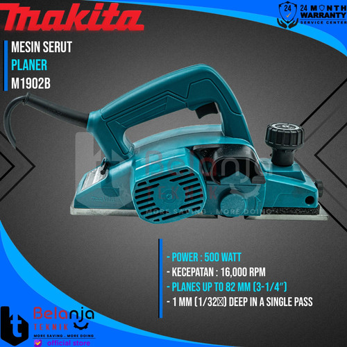 Makita MT Mesin Serut Ketam Kayu M1902B 450Watt Planner Pasah M 1902 B