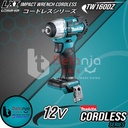 Makita Impact Wrench Cordless TW160DZ Mesin Pembuka Baut + Baterai 18V