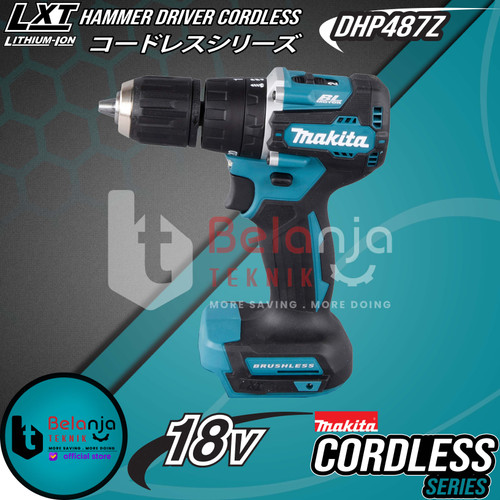Makita Cordless Hammer Driver Drill DHP487Z Mesin Bor + Baterai 18V
