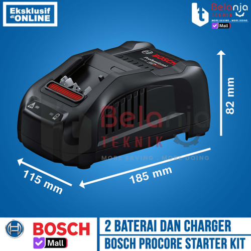 Bosch Starter Kit Procore GAL 1880 CV 18V 4AH Charger Baterai Cordless