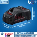 Bosch Starter Kit Procore GAL 1880 CV 18V 4AH Charger Baterai Cordless