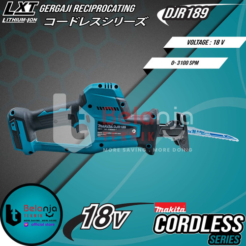 Makita Gergaji Potong Sabre Saw DJR189Z Recipro Saw Baterai DJR189 18V