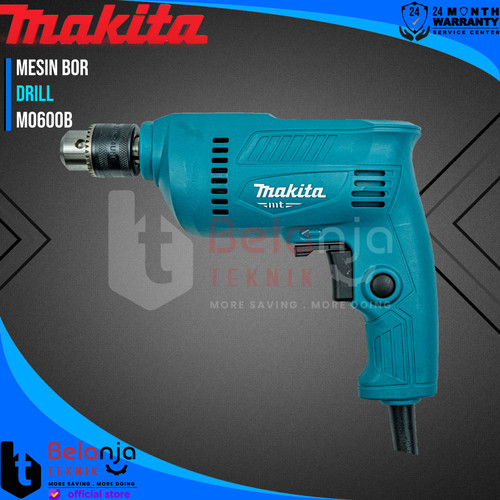 Makita Mesin Bor Tangan Listrik M 0600 B 350W 10MM Driver Drill M0600B