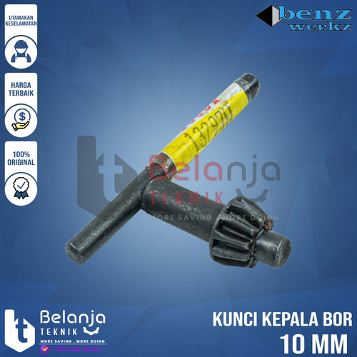 Benz Kunci Kepala Bor 10mm Drill Chuck Keys 10 MM Kunci Mesin Bor 10mm