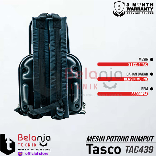 Tasco Mesin Potong Rumput Gendong 4Tak TAC 439 + Tiller Head TMT 267 B
