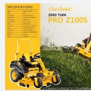 Mesin Potong Rumput Mobil Lawn Mower Cub Cadet Pro Z100S Rover Dorong