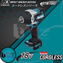 Makita Mesin Pembuka Baut DTW 700 1/2" Impact Wrench + Baterai 18V 5AH