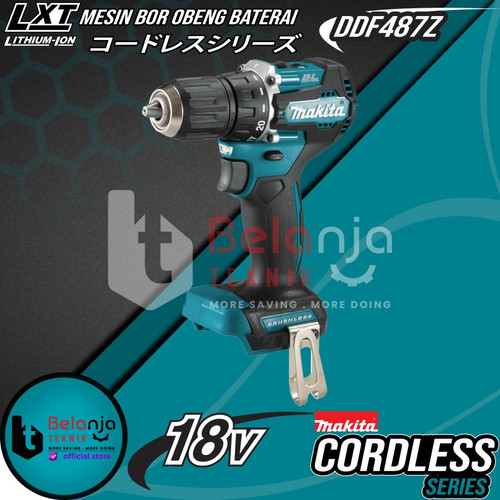 Makita Mesin Bor Obeng DDF487Z Cordless Driver Drill 18V + Baterai Set
