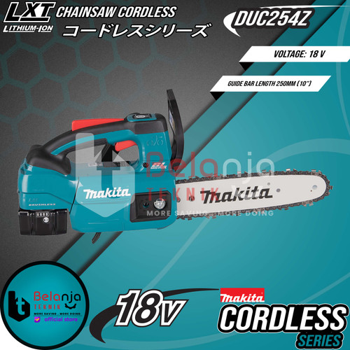 Makita Chainsaw Cordless DUC254Z Mesin Gergaji Potong Kayu Baterai 18V