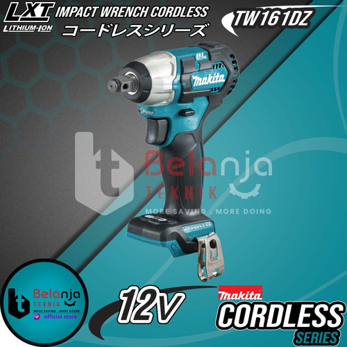 Makita Impact Wrench Cordless TW161 Mesin Pembuka Baut SET Baterai 12V