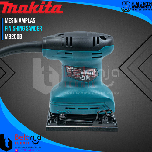 Makita Mesin Amplas Poles Kotak M 9200 B 180 Watt Palm Sander M9200B