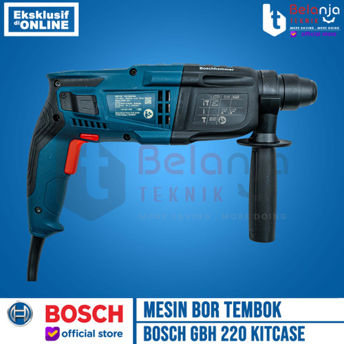Bosch Mesin Bor Tembok Rotary Hammer Drill GBH 220 22MM Kit Case 6 ACC