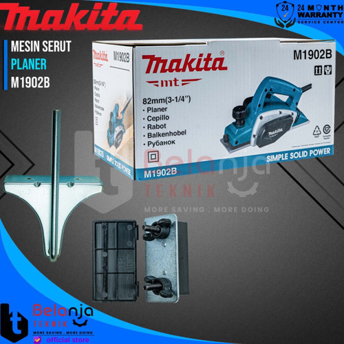 Makita MT Mesin Serut Ketam Kayu M1902B 450Watt Planner Pasah M 1902 B