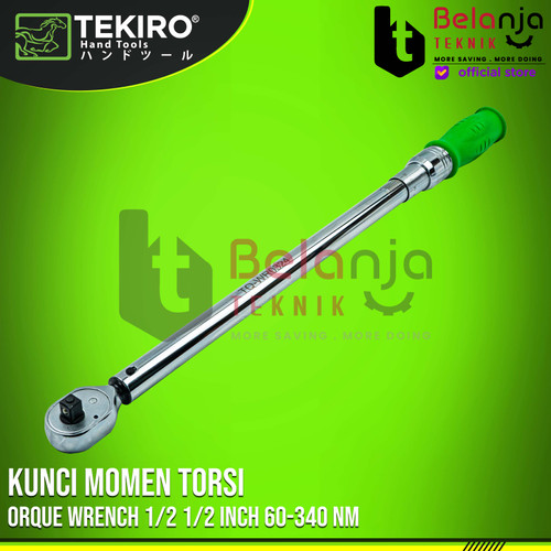 Tekiro Kunci Momen Torsi 1/2 Inch 60-340 Nm Torque Wrench 1/2" TR3000