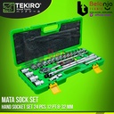 Tekiro Kunci Shock SET 8-32 MM 1/2" HAND Socket 24 Pcs 12 PT 8 - 32 MM