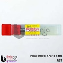 AST Mata Pisau Profil Kayu Straight Bit 1/4 Inch X 8 MM Router Lurus
