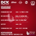 DCK Mesin Impact Baterai 1/2 In KDPB488 DM Impact Wrench Brushless 20V