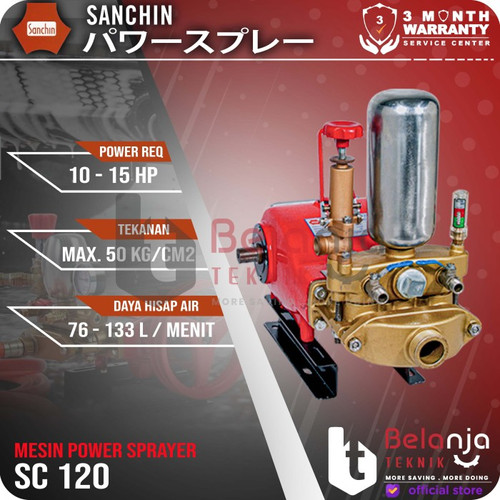 Sanchin Power Sprayer SC 120 Mesin Cuci Steam + Dinamo 10 HP 3 Phase