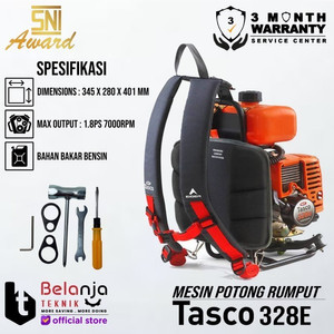 Tasco Mesin Potong Rumput Gendong 2 Tak 328 E + Tilling Head TMT 267 C