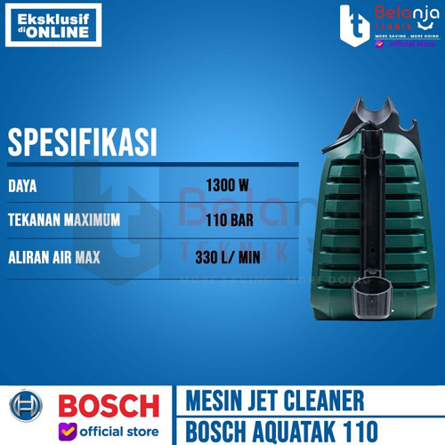 Bosch Jet Cleaner Long Lance Aquatak 110 1300W + Sambungan Selang 6 M
