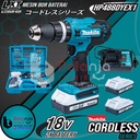 Makita Cordless Hammer Driver Drill HP488D Bor Baterai 18V HP 488 D