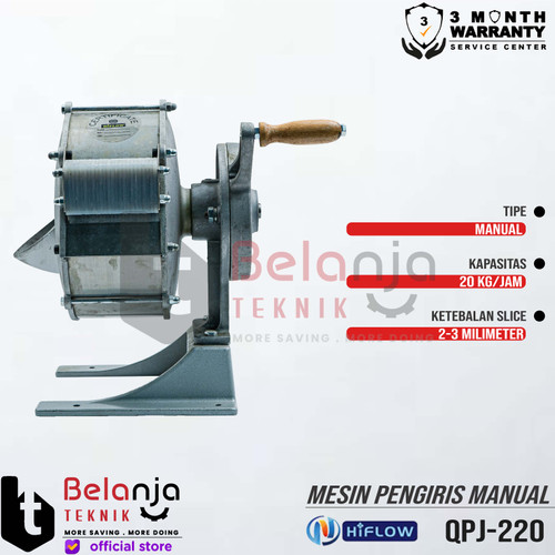 Hiflow Mesin Pengiris Sayuran Manual QPJ 220 M Pengiris Kentang Slice