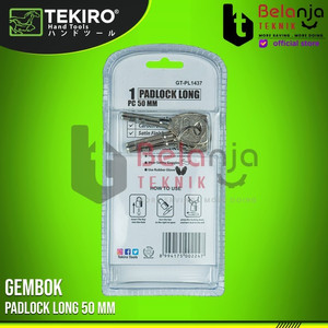 Tekiro Kunci Gembok Pagar Sedang Anti Karat Leher Panjang 50mm Padlock