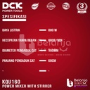 DCK Power Mixer With Stirrer KQU160 Mesin Pengaduk Semen 12MM 800 Watt