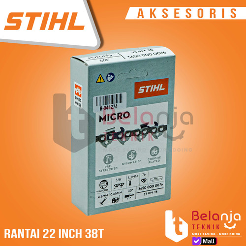 Stihl Rantai Potong Chainsaw 22 Inch 38T Mata Gergaji Potong Kayu 22"