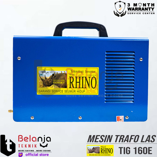 Rhino Mesin Travo Las TIG 160 E Biru Welding Machine Trafo Las Argon