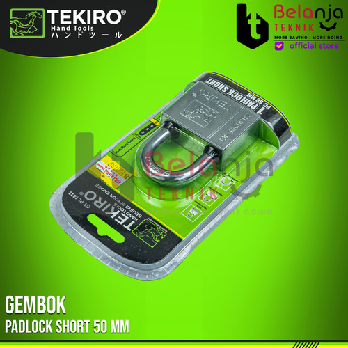 Tekiro Kunci Gembok 50 mm Leher Pendek Gembok Rumah Pagar 50mm Padlock
