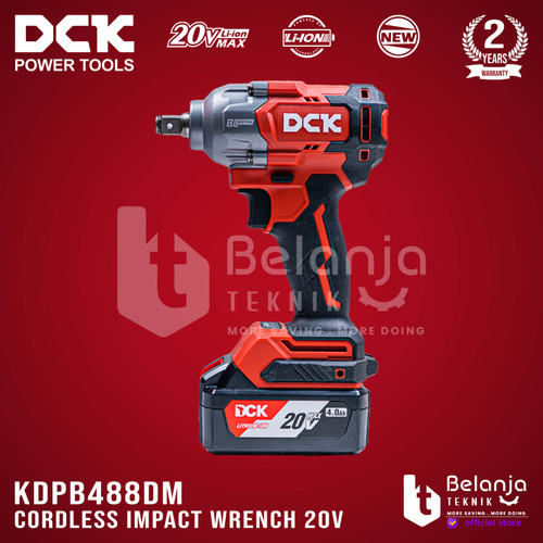 DCK Mesin Impact Baterai 1/2 In KDPB488 DM Impact Wrench Brushless 20V
