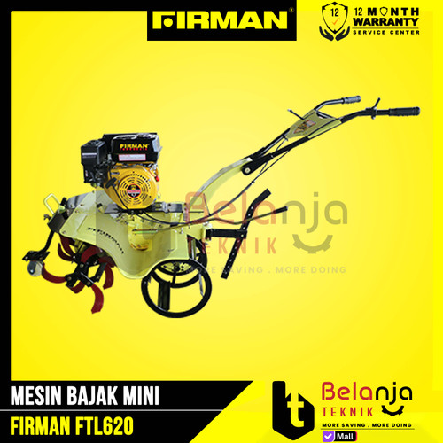 Firman Mesin Bajak Sawah FTL 620 Basah Kering Cultivator SFE200 6.5HP